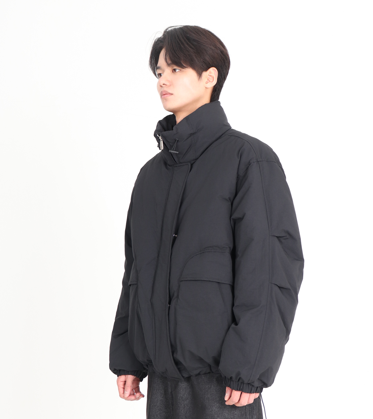 버튼서울(BUTTON SEOUL) [덕 다운 80/20] 크링클랩스원단 데일리 푸퍼 패딩 자켓 2color (블랙)
