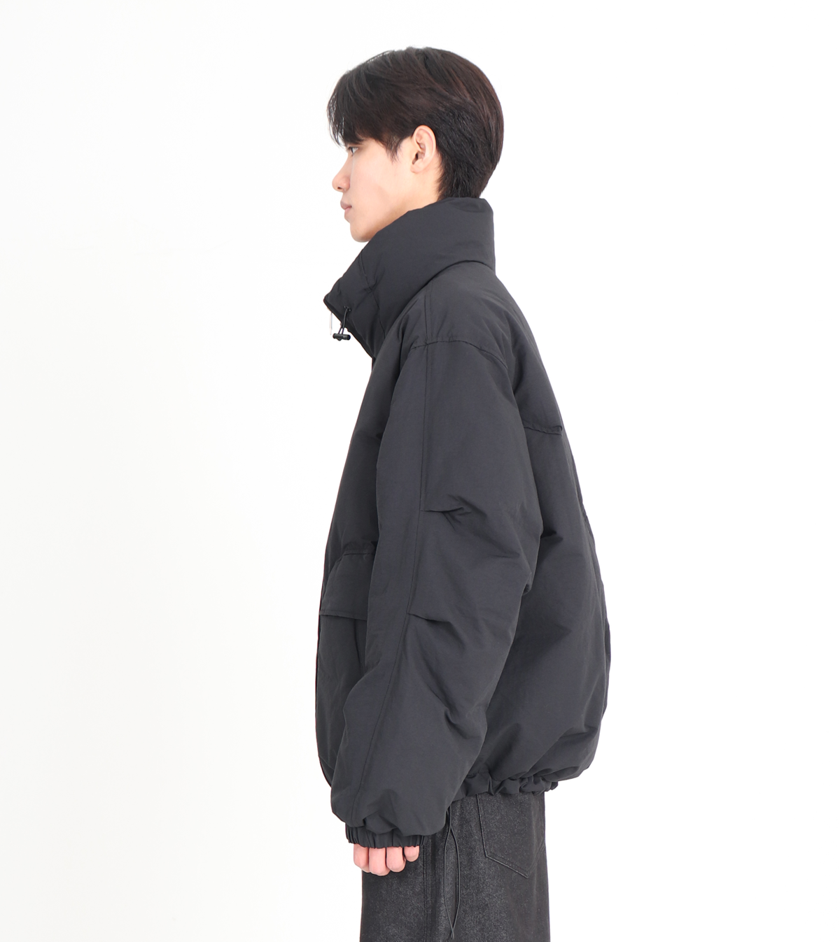 버튼서울(BUTTON SEOUL) [덕 다운 80/20] 크링클랩스원단 데일리 푸퍼 패딩 자켓 2color (블랙)