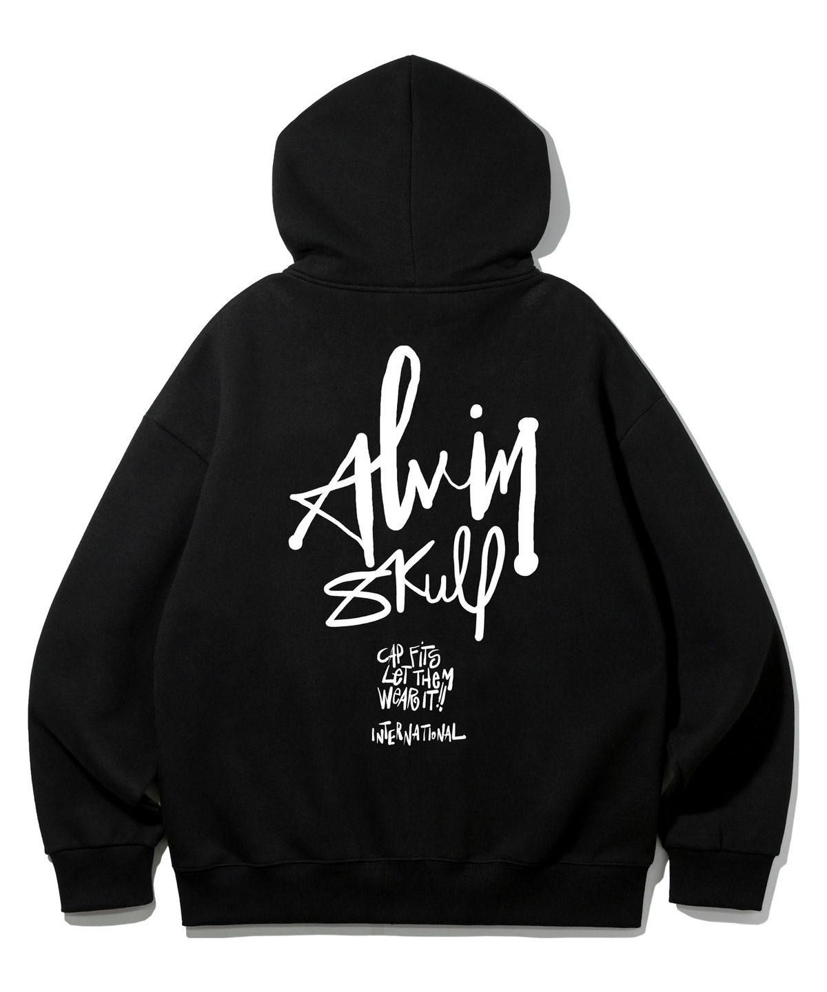 앨빈클로(ALVINCLO) 스컬 오버핏 후드집업 AZH887 (2 COLOR)
