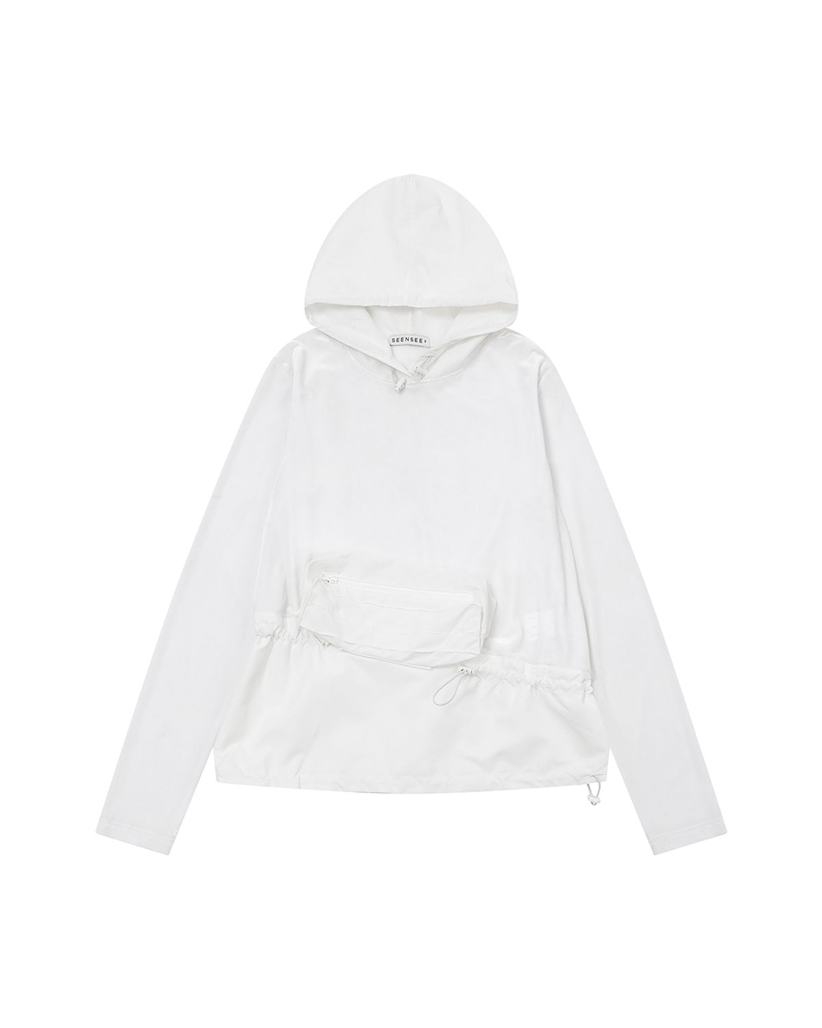씬(SEEN) SMALL BAG VELVET HOODIE (White)