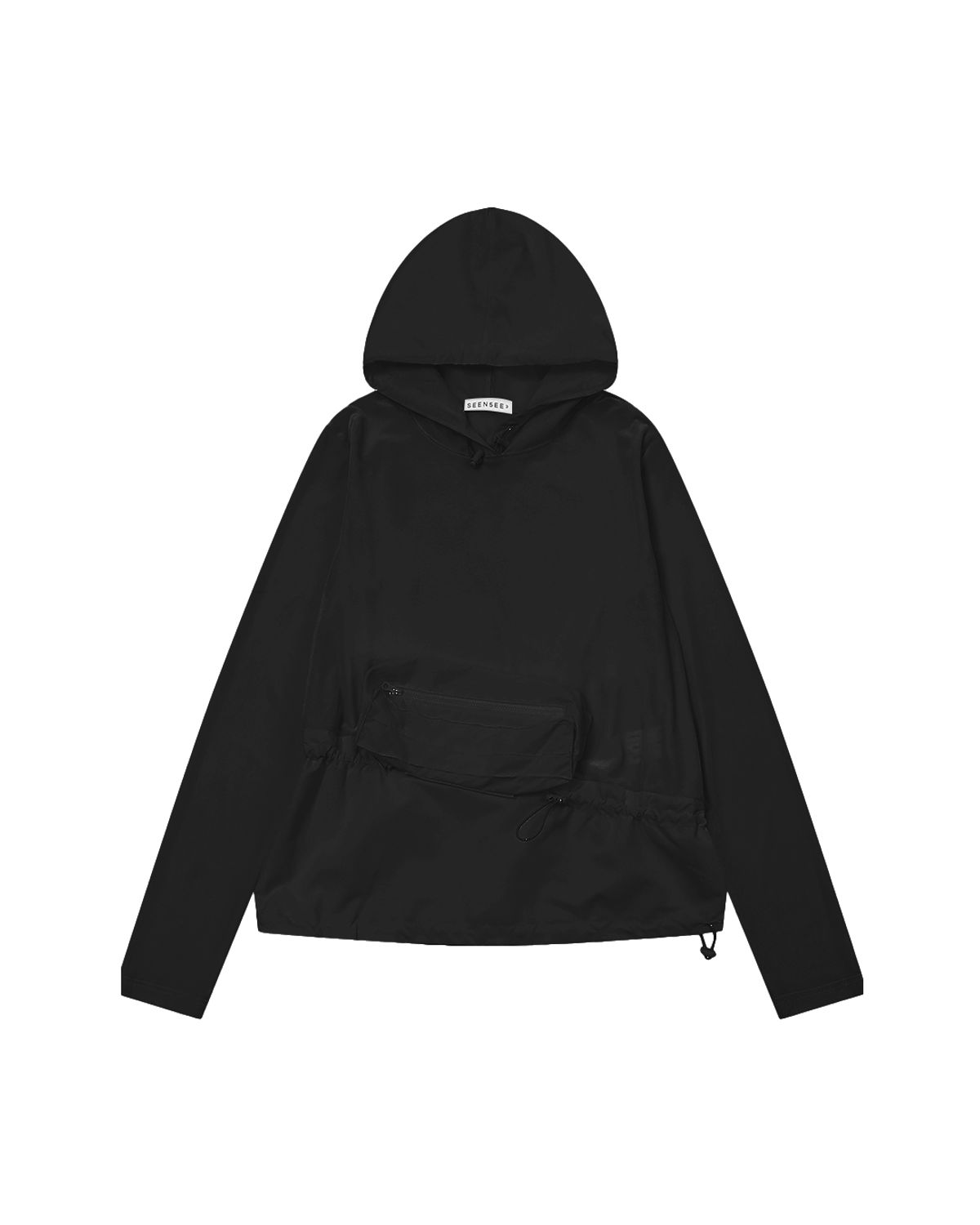 씬(SEEN) SMALL BAG VELVET HOODIE (Black)