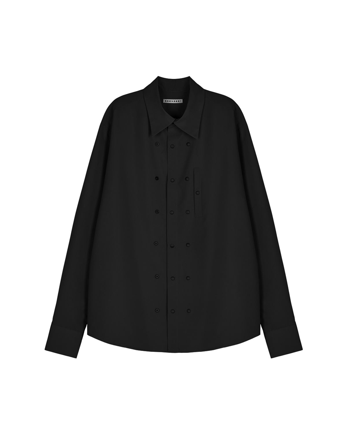 씬(SEEN) MORE SNAP SHIRTS (Black)