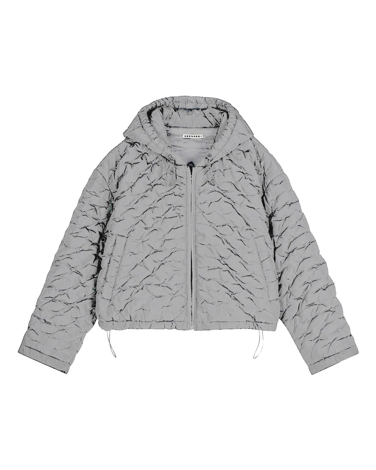 씬(SEEN) Sofa TEXTURE PADDED HOODIE JACKET (Crop)