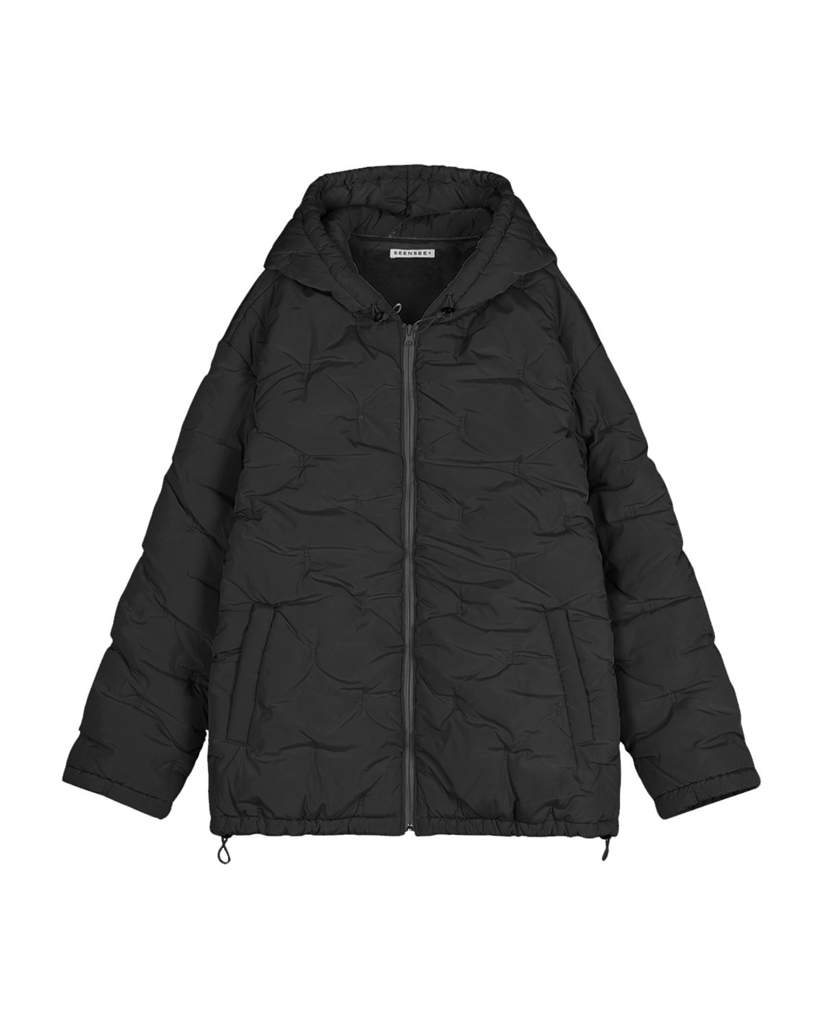 씬(SEEN) Sofa TEXTURE PADDED HOODIE JACKET (Oversize)