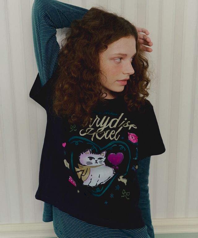 [RONRON]COLORED CRAYON CAT LONG スリーブ★新作・24AW★韓国★ MUSINSA | RONRON CRAYON FURRY CAT LAYERED LONG SLEEVE GREY