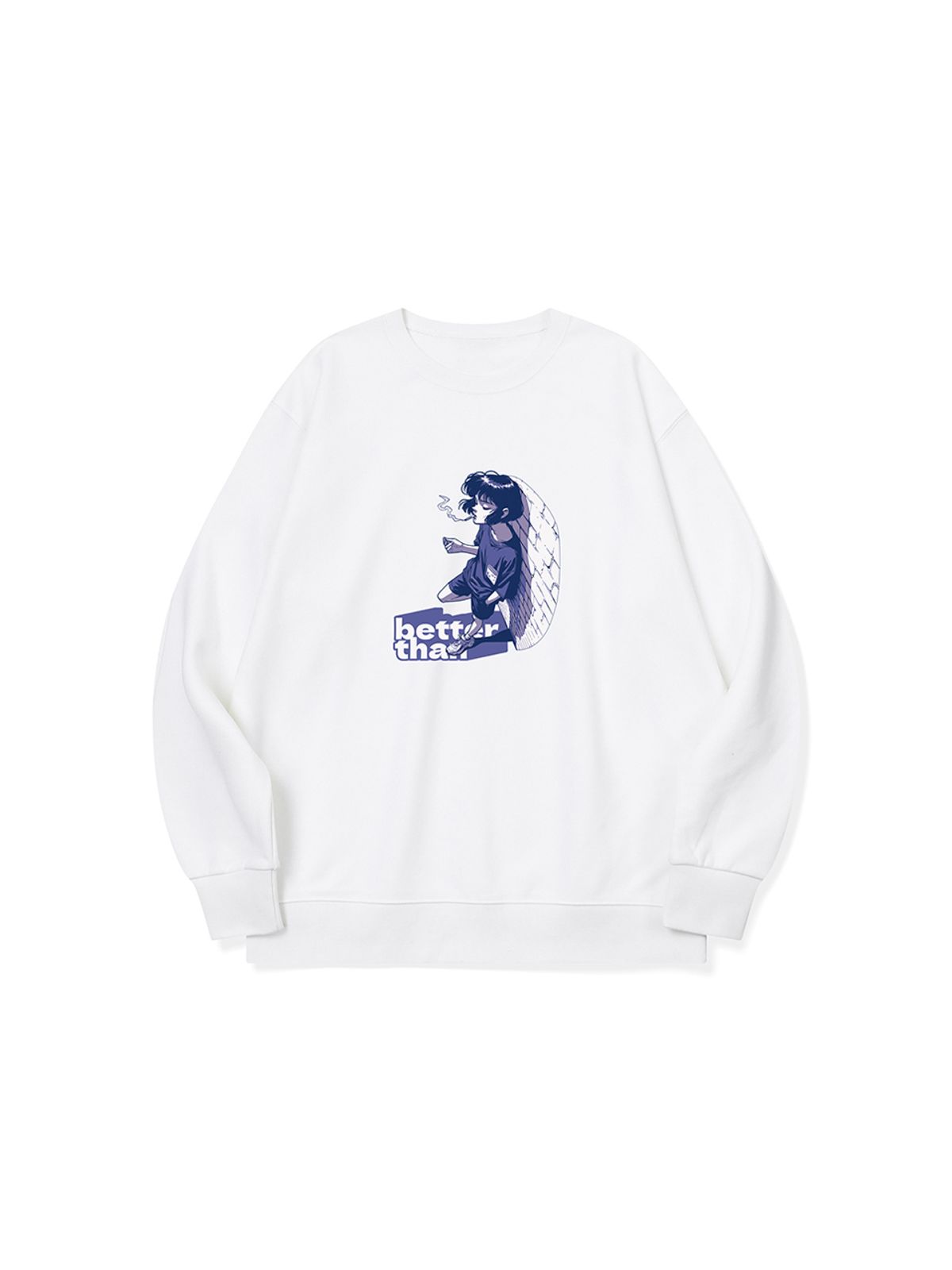베러댄88(BETTERTHAN88) btm50 오늘도 고독 한 스푼 그래픽 로고 맨투맨