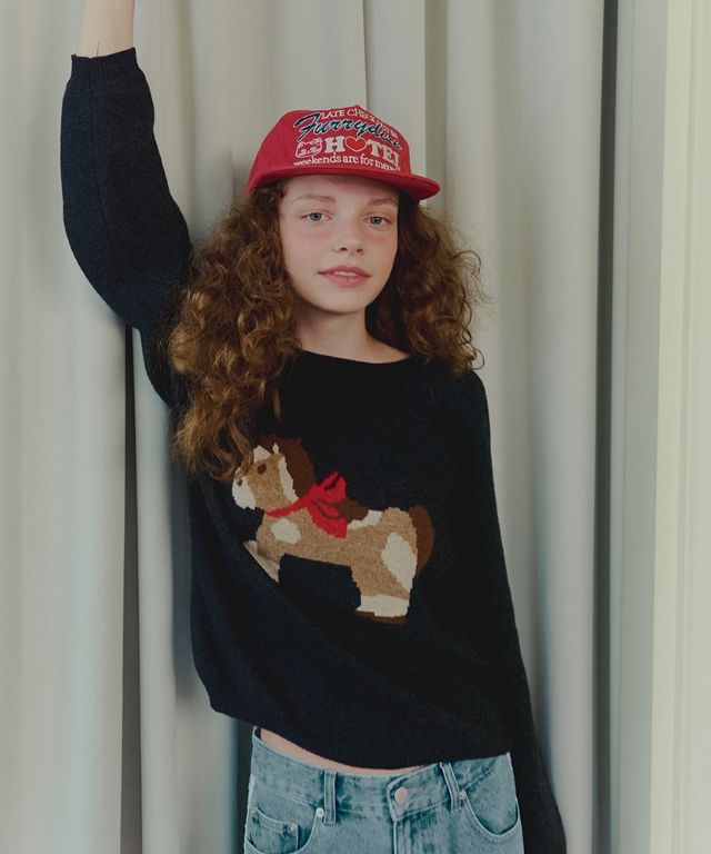 MUSINSA | RONRON FURRYDISE BALL CAP RED
