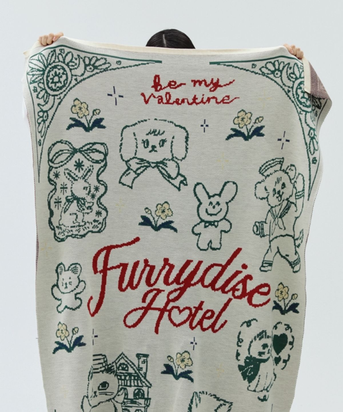 론론(RONRON) FURRYDISE BLANKET IVORY
