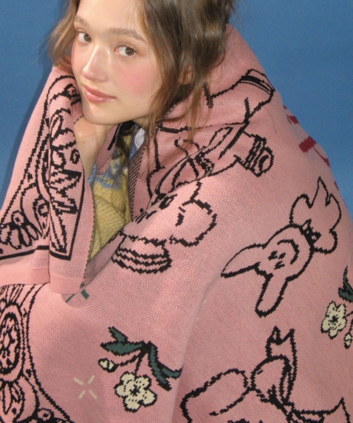 론론(RONRON) FURRYDISE BLANKET PINK
