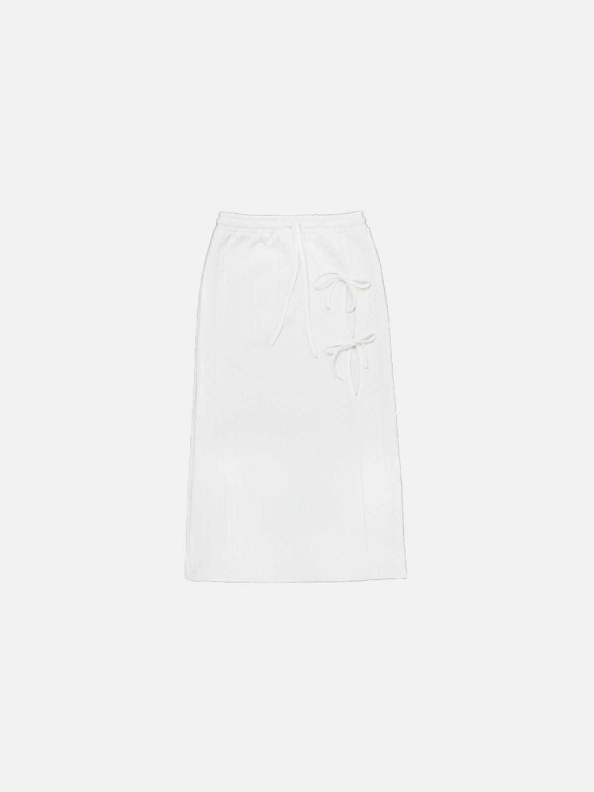 콜로신스(COLOCYNTH) Two Leaves Padding Long Skirt White