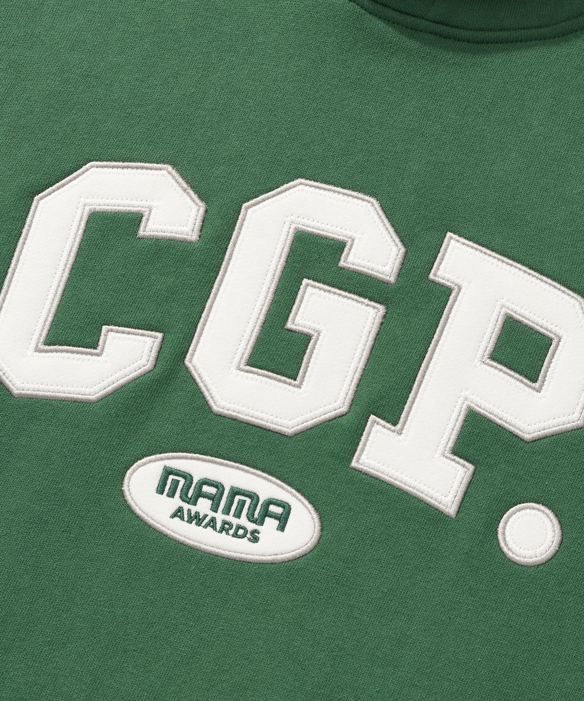 코드그라피(CGP) CGP X MAMA CGP 아치 로고 후드티_그린