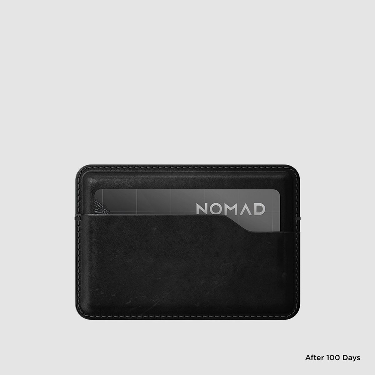 노마드(NOMAD) 베지터블 천연 가죽  남자 카드 지갑 - 호윈 블랙