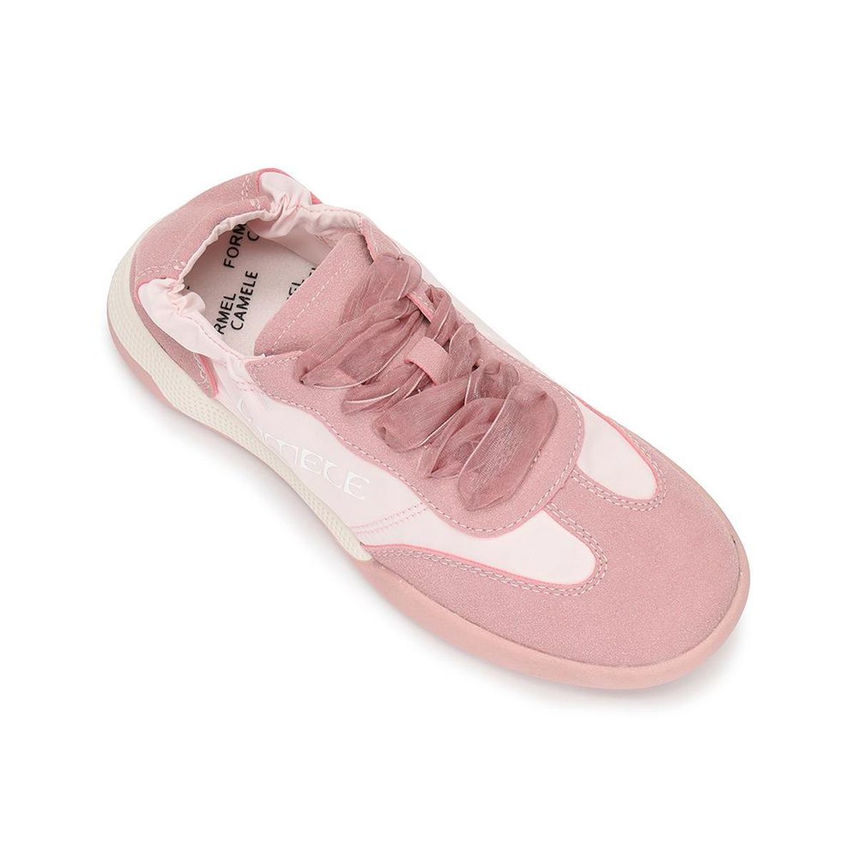포멜카멜레(FORMEL CAMELE) 클라라 셔링 스니커즈 Pink 2cm