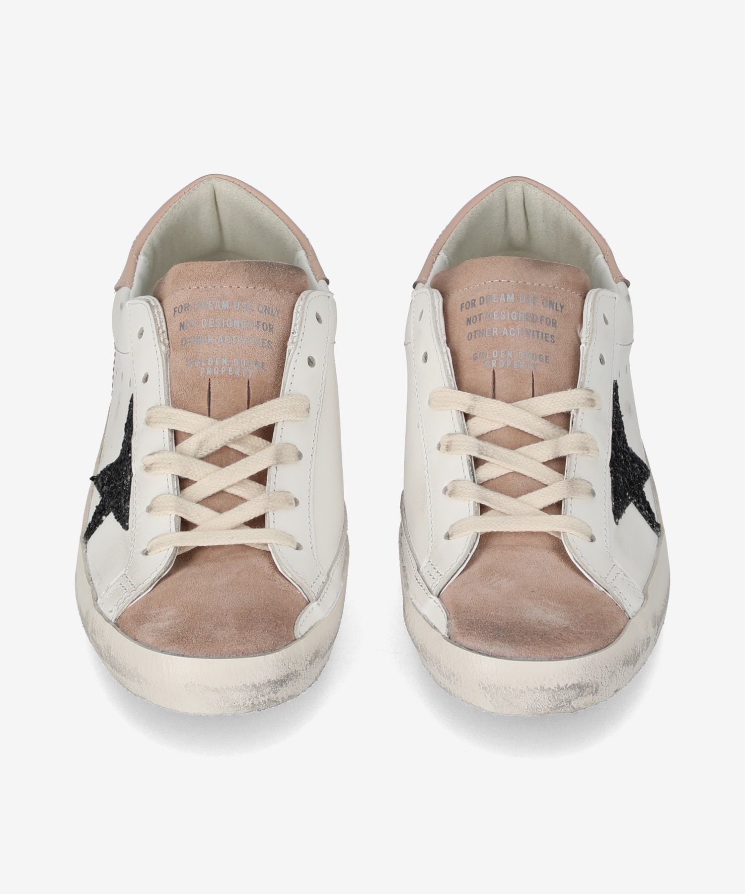 ★Golden Goose★ Super Star Glitter Star Pinktab Sneakers Mi Golden Goose - White, Pink And Glitter Super Star Sneaker