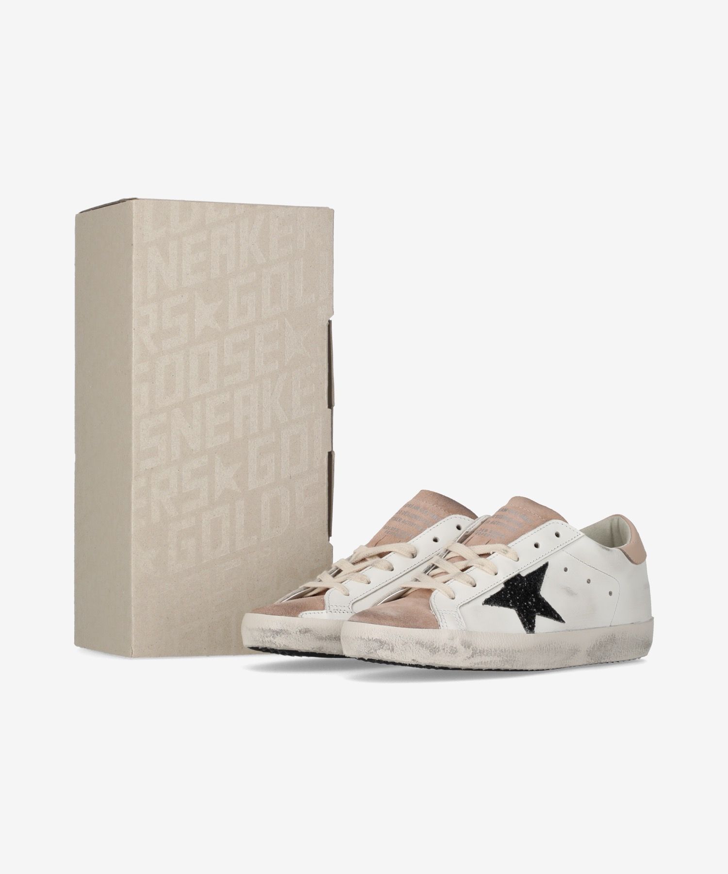 Golden Goose★25SS★Super Star Glitter Star Pinktab Sneakers Golden Goose Super Star Glitter Low-Top Sneakers | Neiman Marcus