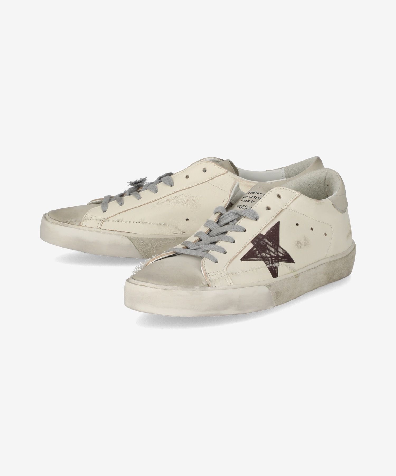 ★Golden ★ Superstar Browntap Sneakers White GMF00101F Golden Goose Super-Star sneakers in zebra pony hair | TheDoubleF