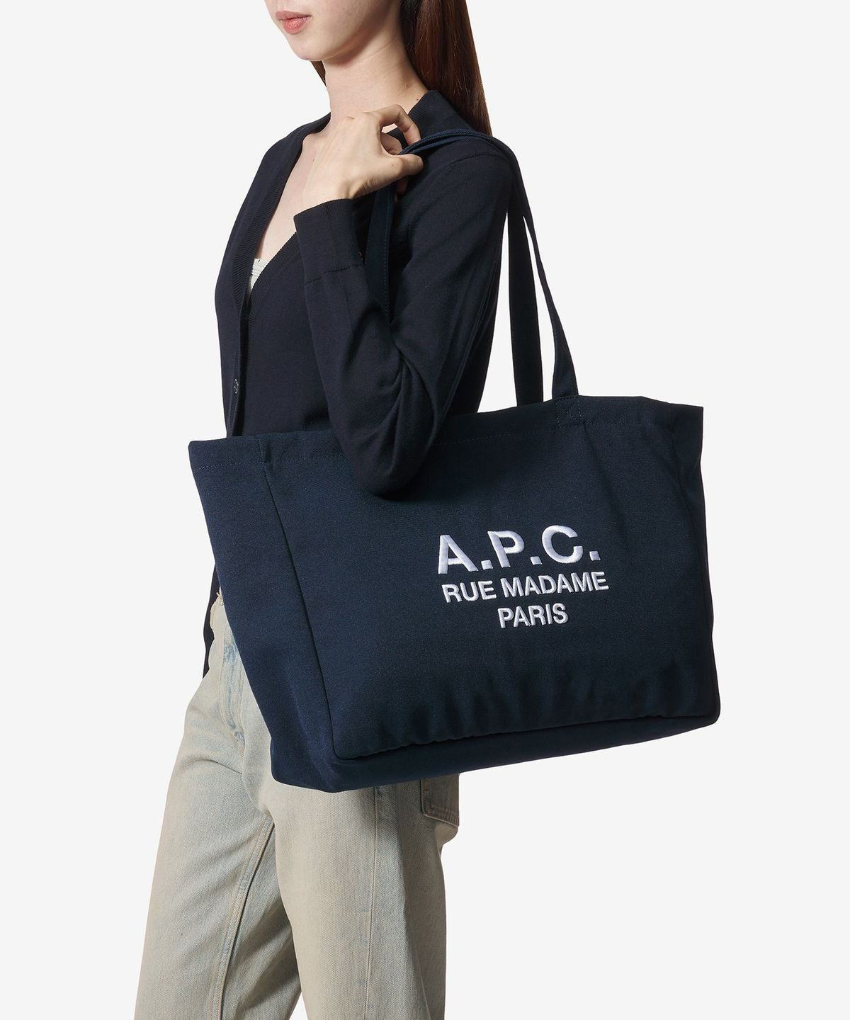 トートバッグ A.P.C. Lou Madame Diane Tote Bag Dark Navy PSAJSM61938IAK PS MUSINSA | A.P.C. Lou Madame Diane Tote Bag - Dark Navy