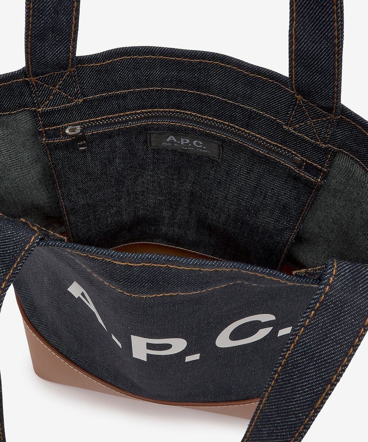 ★A.P.C.★ Small Axel Tote Bag Caramel CODDPM61568CAF CODDPM A.P.C. Axel Small Unisex Tote Bag Navy CODDPM61568IAK