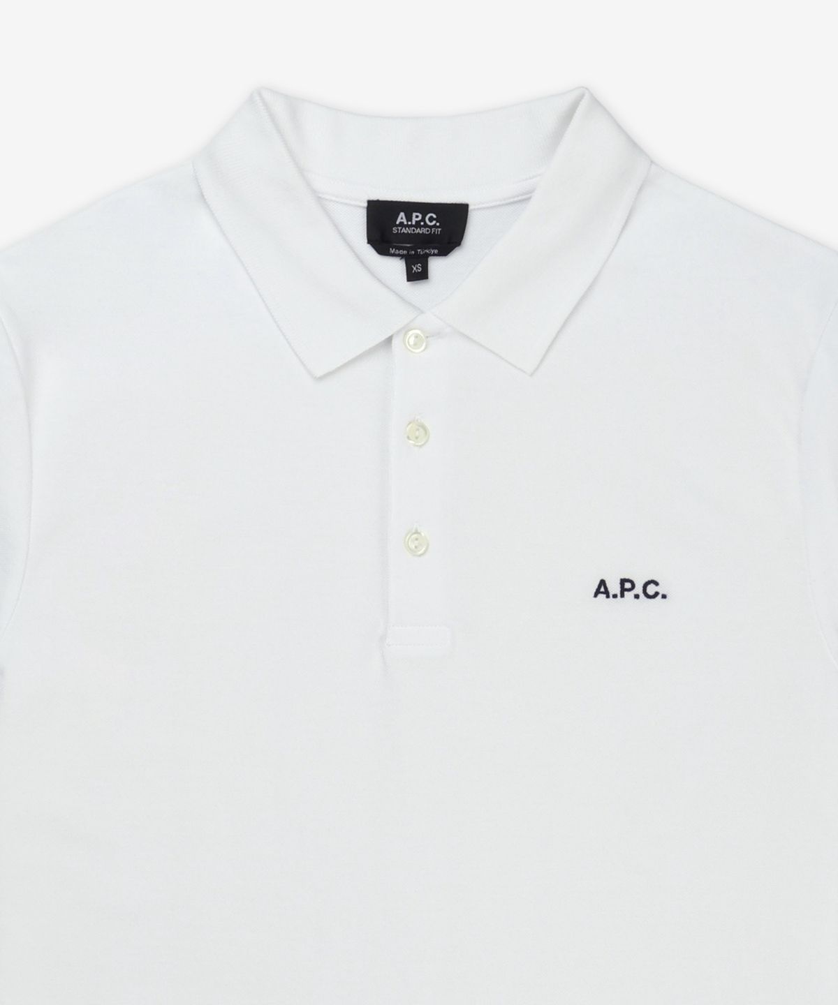 아페쎄(A.P.C.) 카터 로고 레귤러핏 반소매 폴로 셔츠 - 화이트 / COGWZH26342AAB