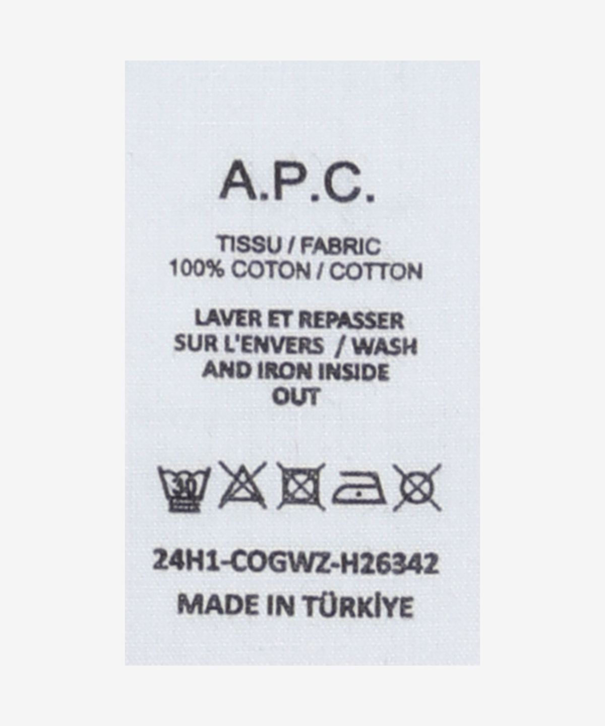 아페쎄(A.P.C.) 카터 로고 레귤러핏 반소매 폴로 셔츠 - 화이트 / COGWZH26342AAB
