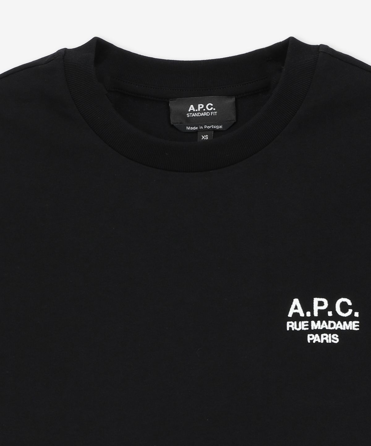아페쎄(A.P.C.) 루 마담 레귤러핏 반소매 티셔츠 - 블랙:화이트 / COHBUM26388TZC