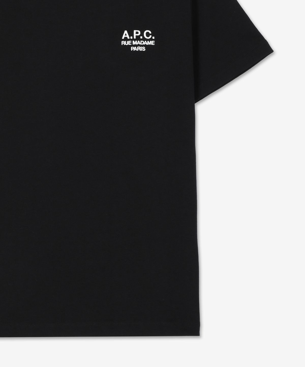 아페쎄(A.P.C.) 루 마담 레귤러핏 반소매 티셔츠 - 블랙:화이트 / COHBUM26388TZC