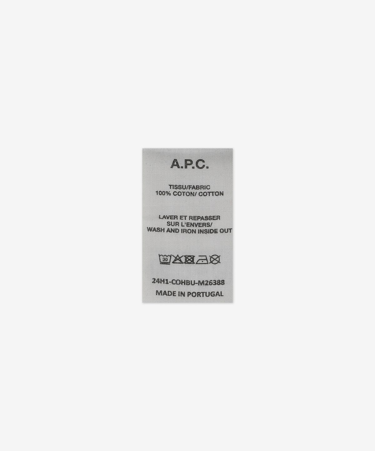 아페쎄(A.P.C.) 루 마담 레귤러핏 반소매 티셔츠 - 블랙:화이트 / COHBUM26388TZC