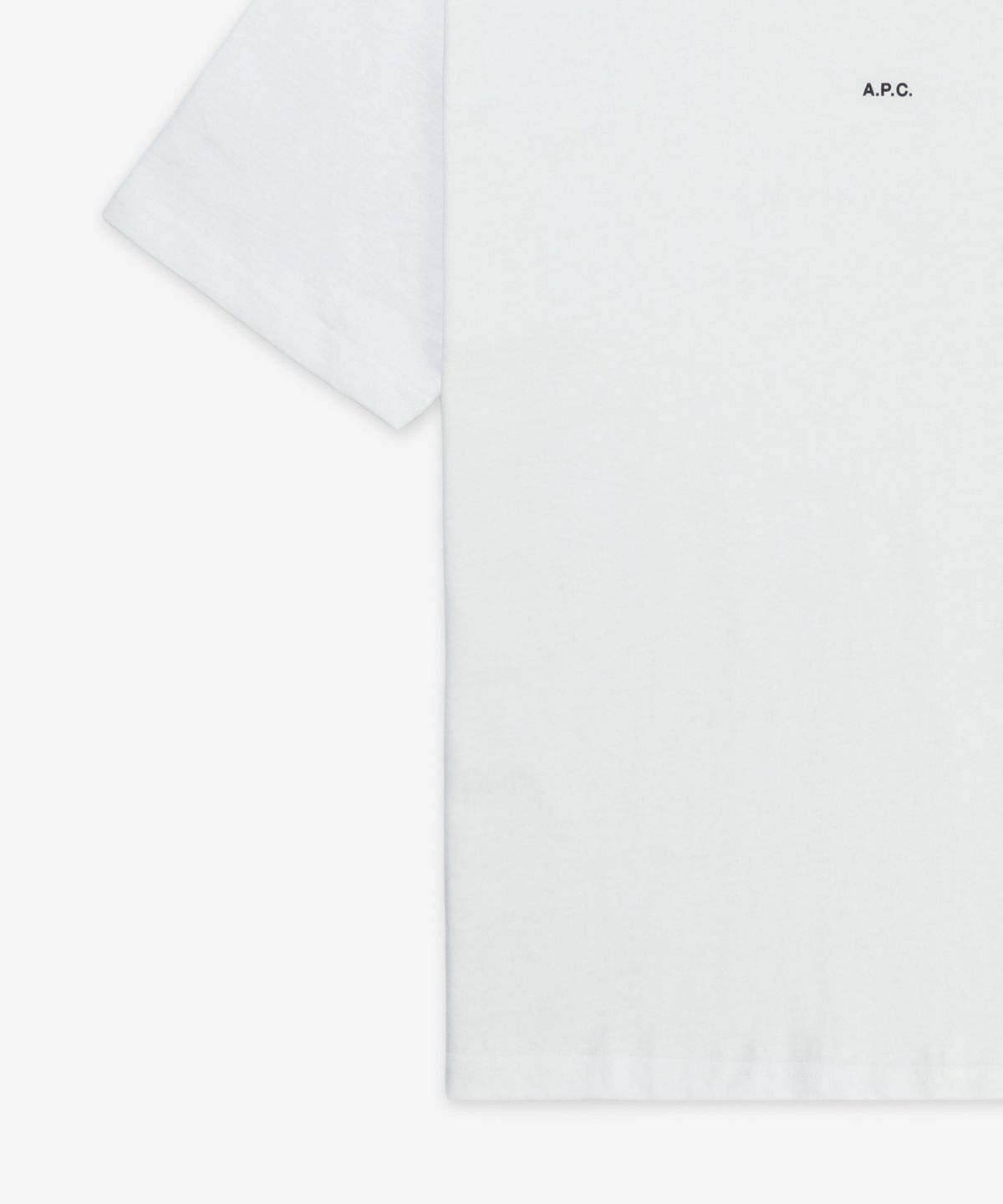 아페쎄(A.P.C.) 마이크로 로고 박시핏 반소매 티셔츠 - 화이트:블랙 / COHBWH26386TAG