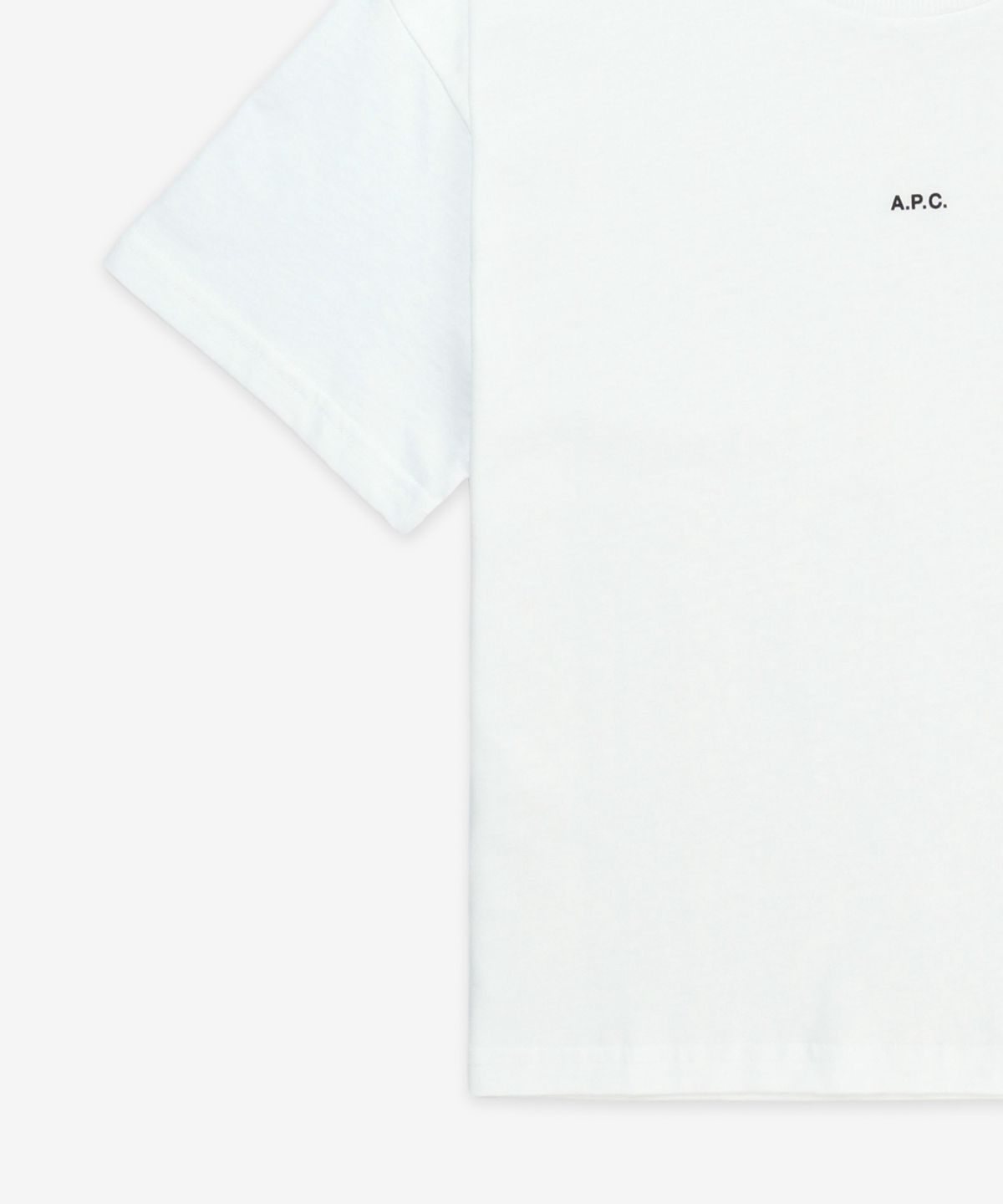 아페쎄(A.P.C.) 마이크로 로고 박시핏 반소매 티셔츠 - 화이트:블랙 / COHBWF26387TAG