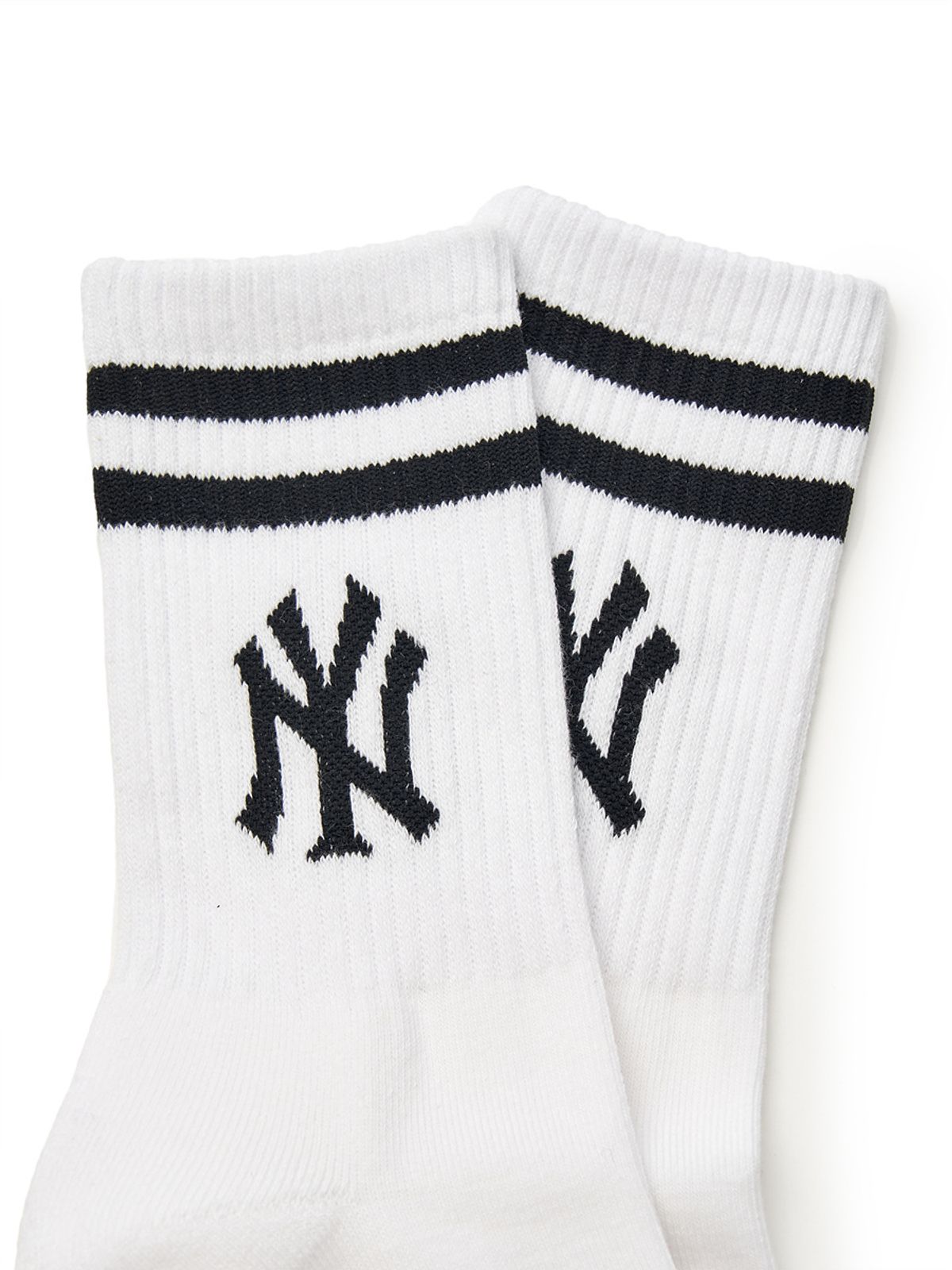 엠엘비(MLB) 빅로고 스트라이프 장목양말 NY (White)