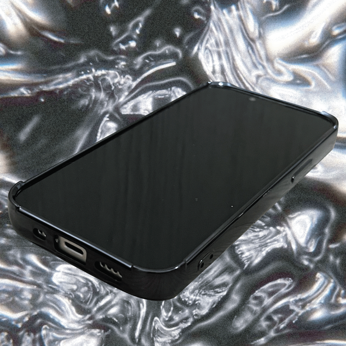 블레임 스튜디오(BLAMESTUDIO) BS logo black wavy case