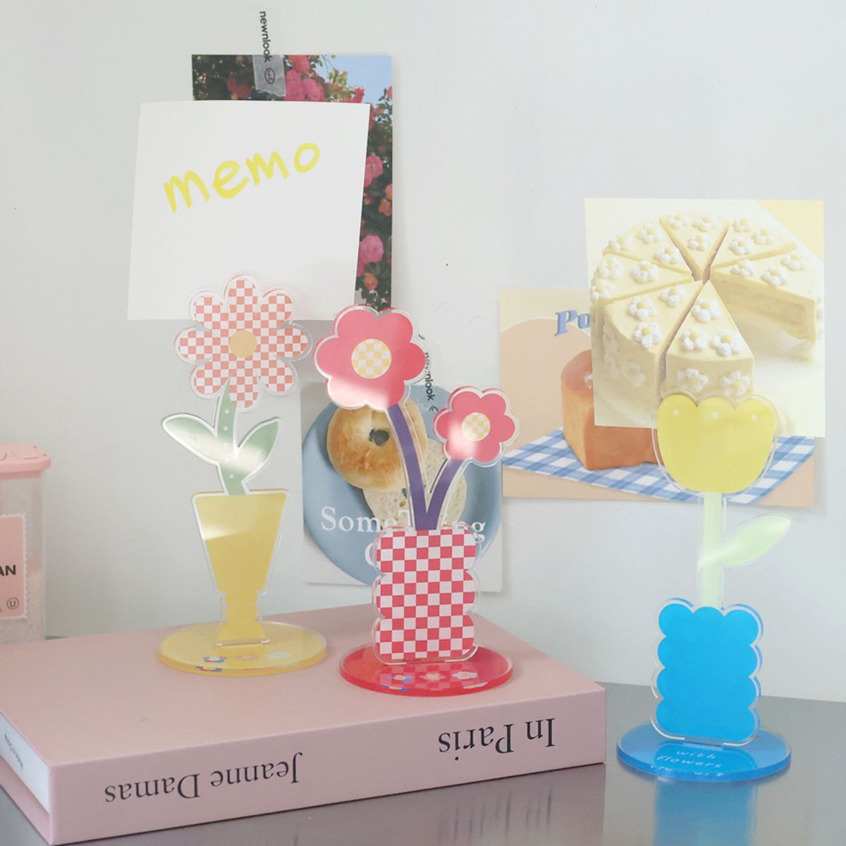 뉴앤룩(NEWNLOOK) [3pack] 아크릴 메모 집게 사진 홀더 메뉴홀더