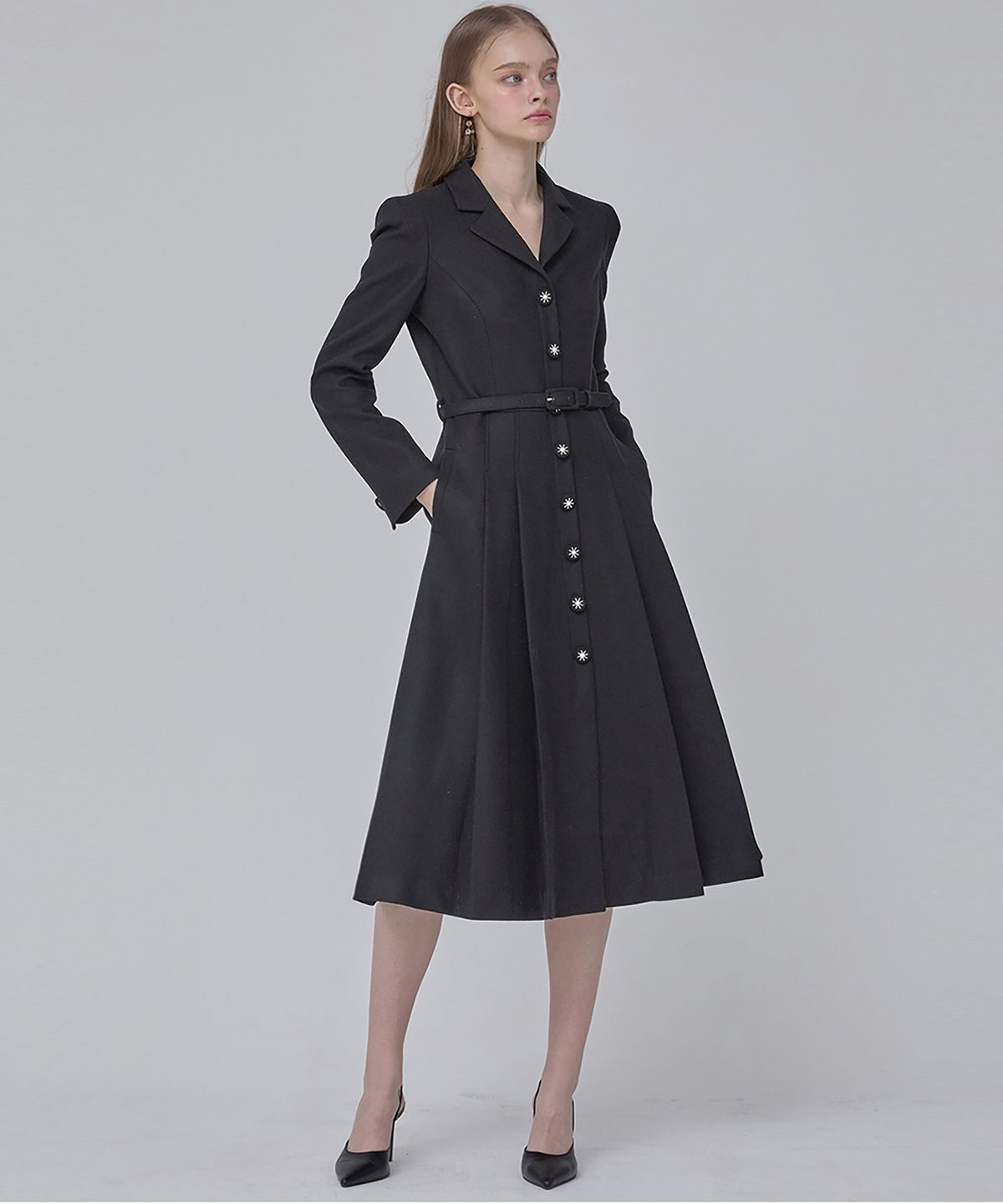 쥴리앤칼라(JULIY&CALLA) 24  FW 칼라106 디어 지젤 원피스  블랙