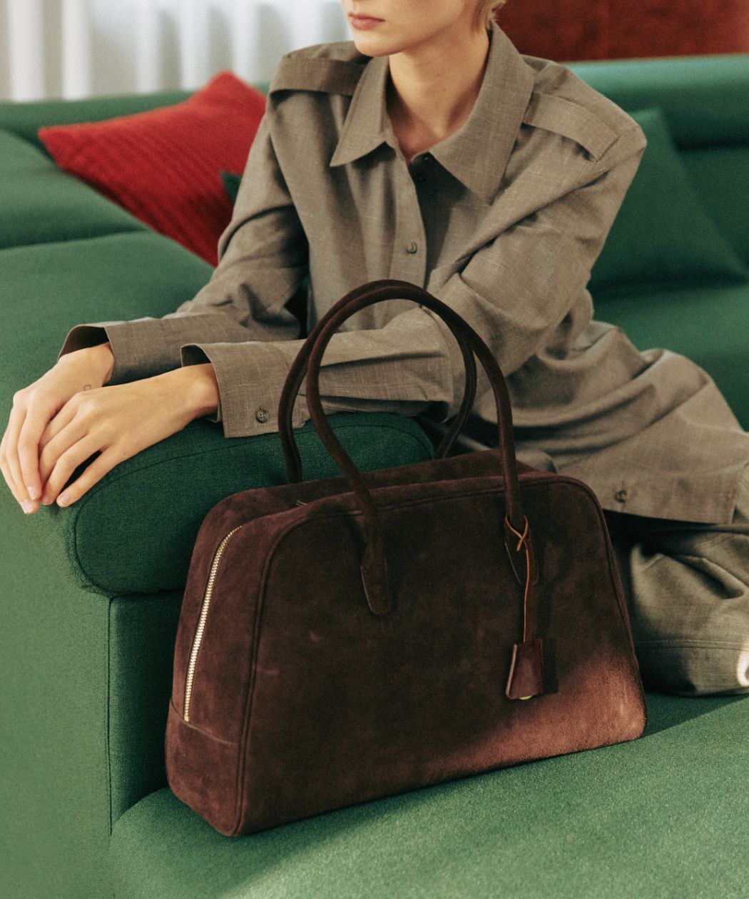 ★komorebi museum★ 25SS Launch_3Colors Cow Leather Handmade MUSINSA | KOMOREBI MUSEUM B01-L-5 Cow Leather Bowling Bag
