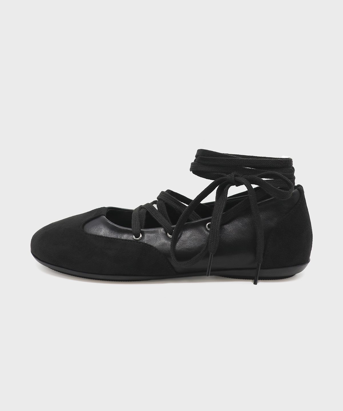 포기무디(FOGGY MOODY) Tender 0003. Combi Lace-Up Flats - 4colors