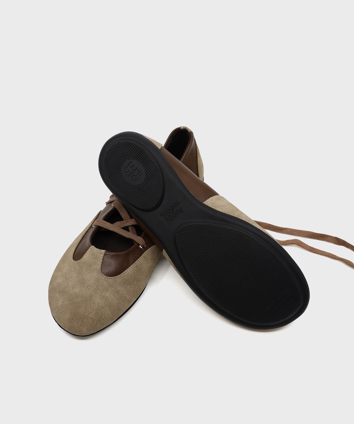 포기무디(FOGGY MOODY) Tender 0003. Combi Lace-Up Flats - 4colors