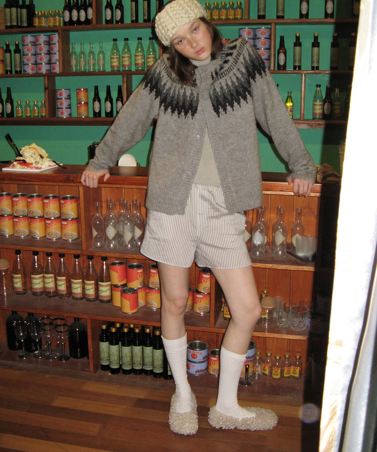 포기무디(FOGGY MOODY) Fur Baby 0013. Curly Poodle Flats - 4colors