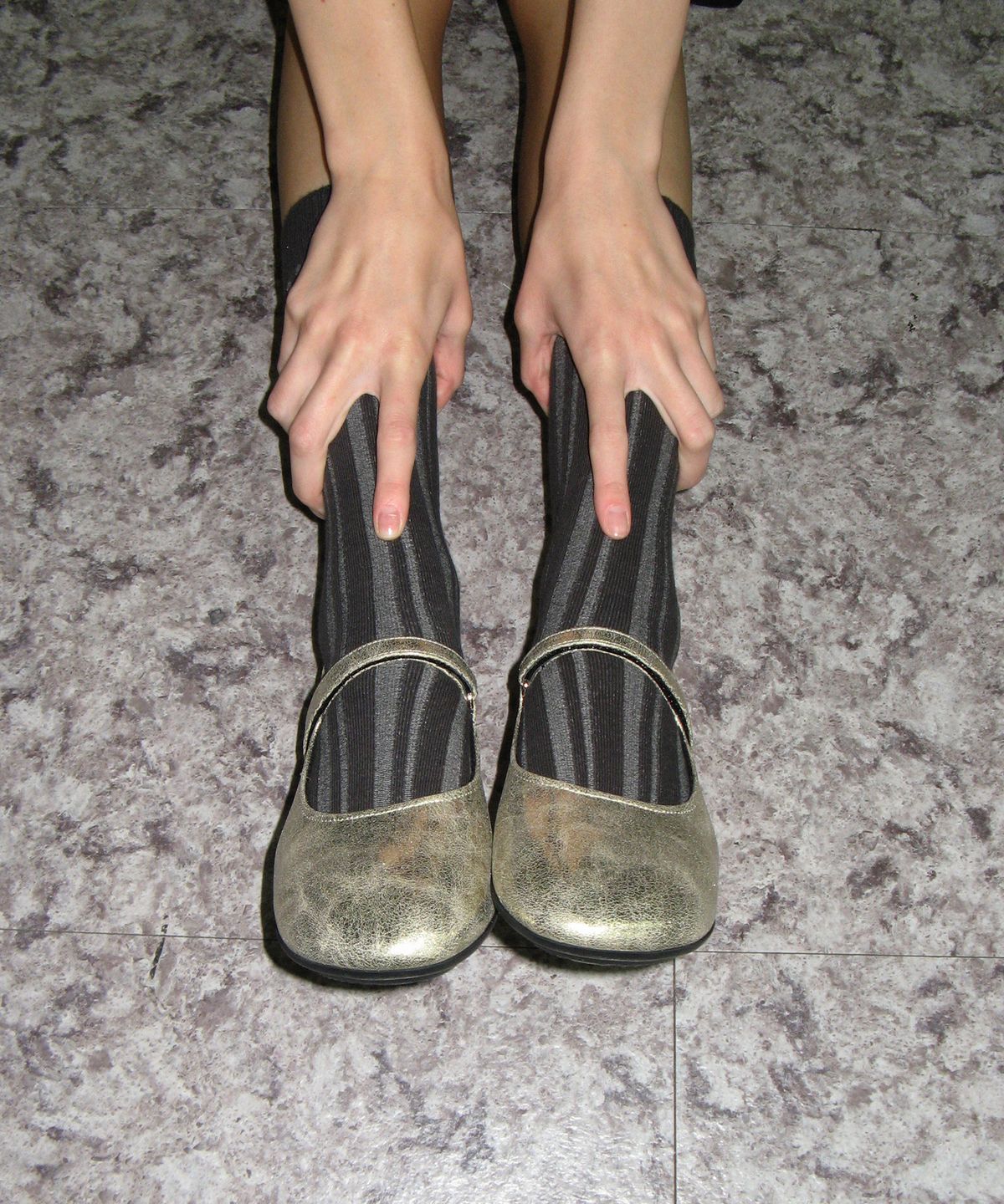 포기무디(FOGGY MOODY) Easy 0006. Nylon and Metallic Mary-Jane - 5colors