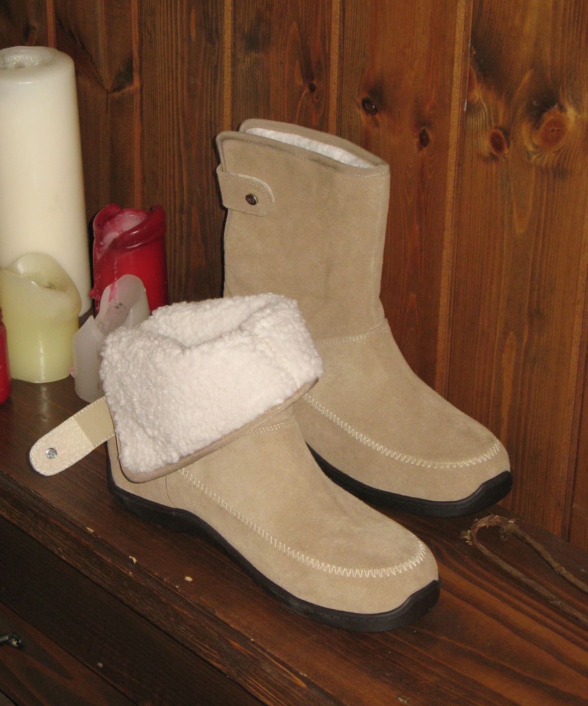포기무디(FOGGY MOODY) Merry 0011. Velcro Shearling Boots - 3colors