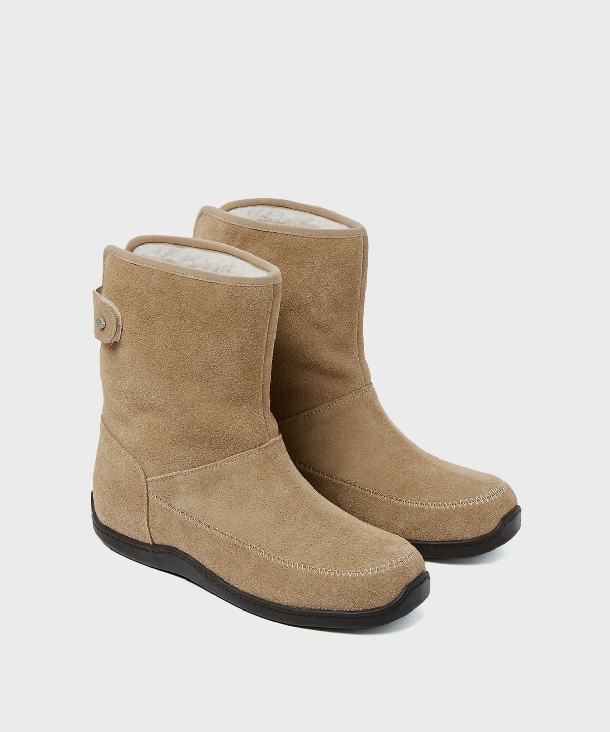 포기무디(FOGGY MOODY) Merry 0011. Velcro Shearling Boots - 3colors