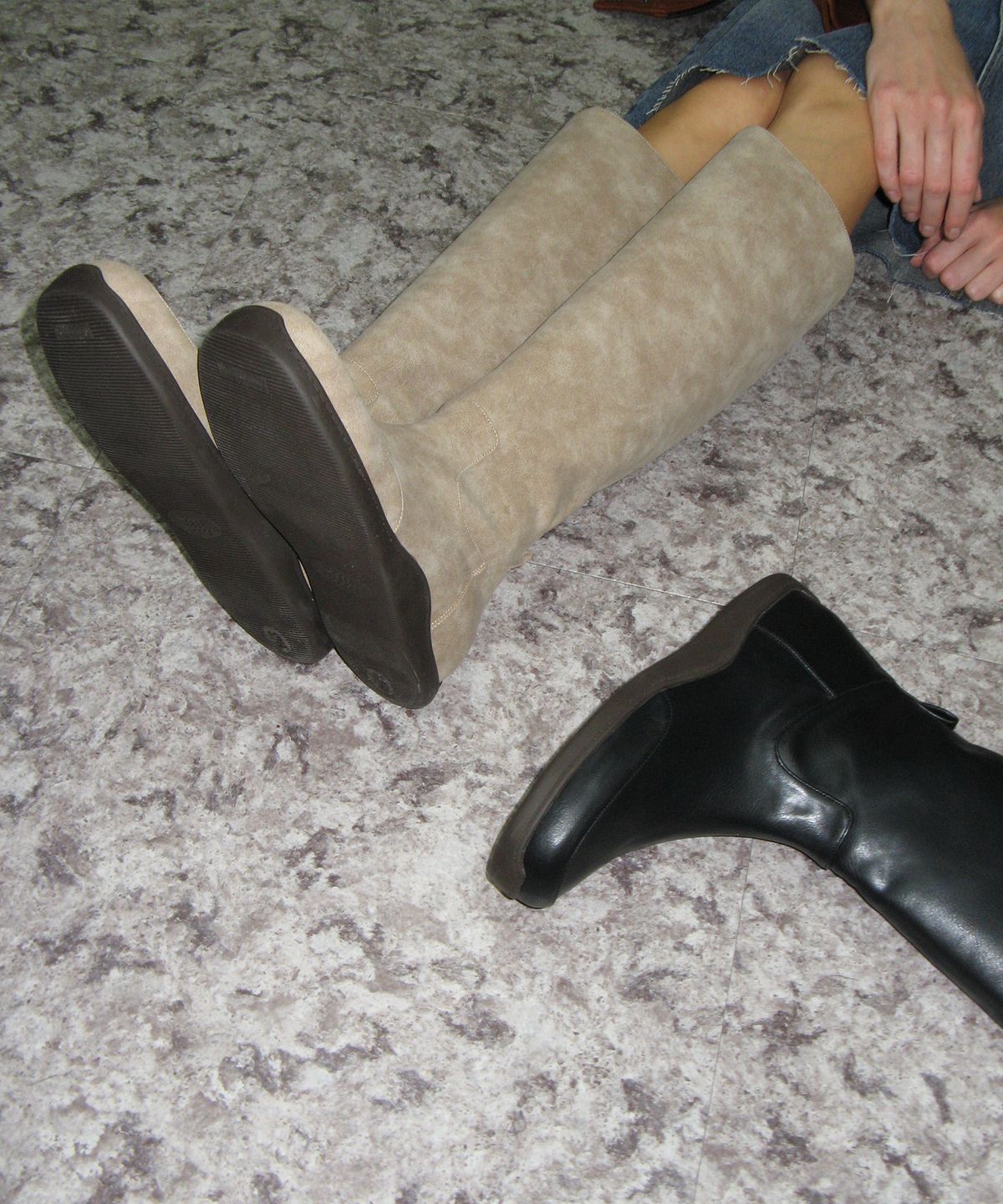 포기무디(FOGGY MOODY) Keen 0005-2. Rubber Sole High-Leg Boots - 3colors