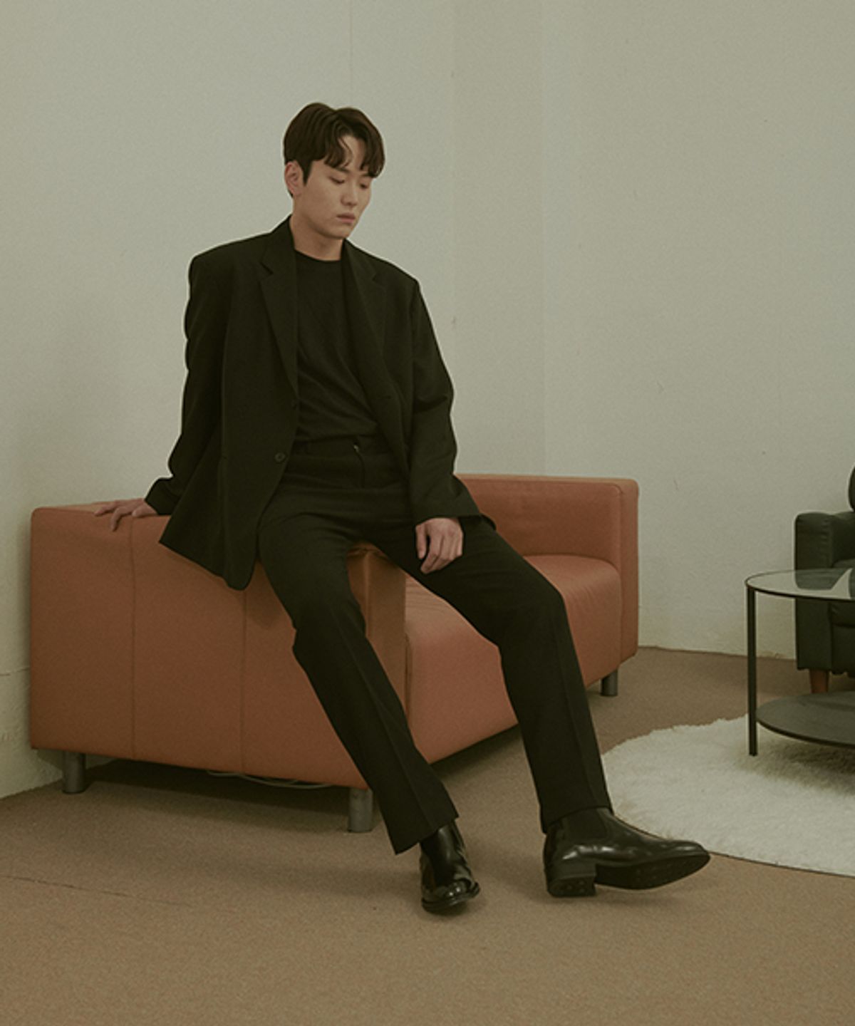 멜로스(MELLOS) 5cm 키높이 무브먼트 첼시부츠 블랙-핸드메이드
