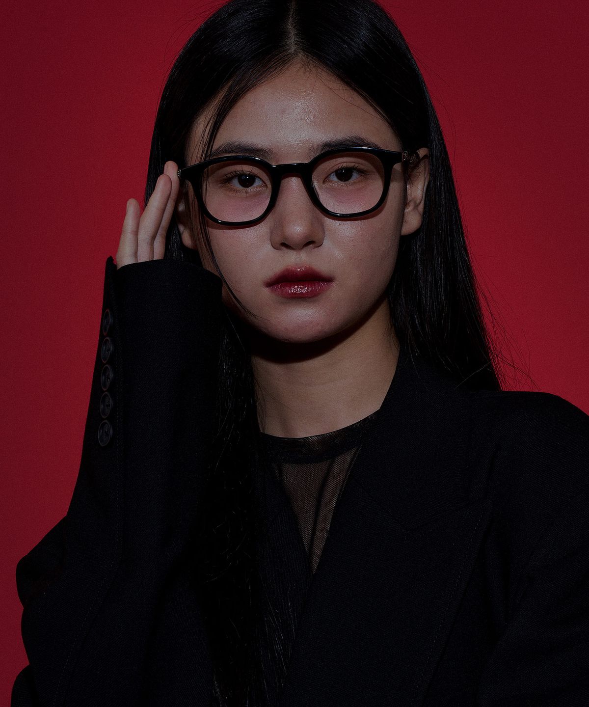 리끌로우(RECLOW) RC VIS 블루라이트 안경 GLOSSY BLACK