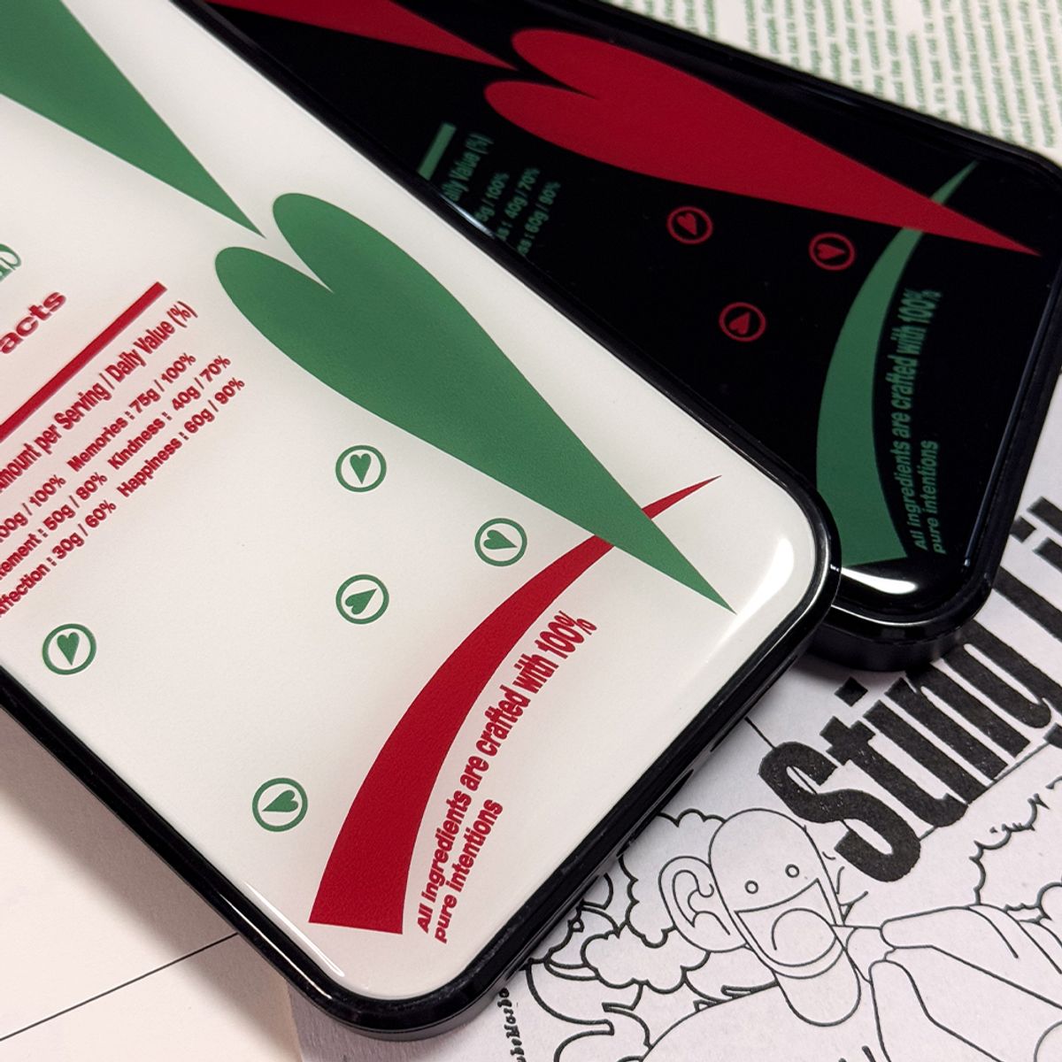메모리즈바운더리(MEMORIESBOUNDARY) Sweet Heart Treats Phone Case (Green)