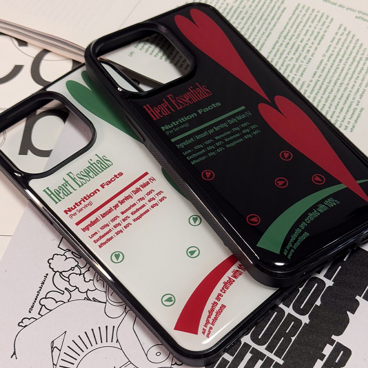 메모리즈바운더리(MEMORIESBOUNDARY) Sweet Heart Treats Phone Case (Red)