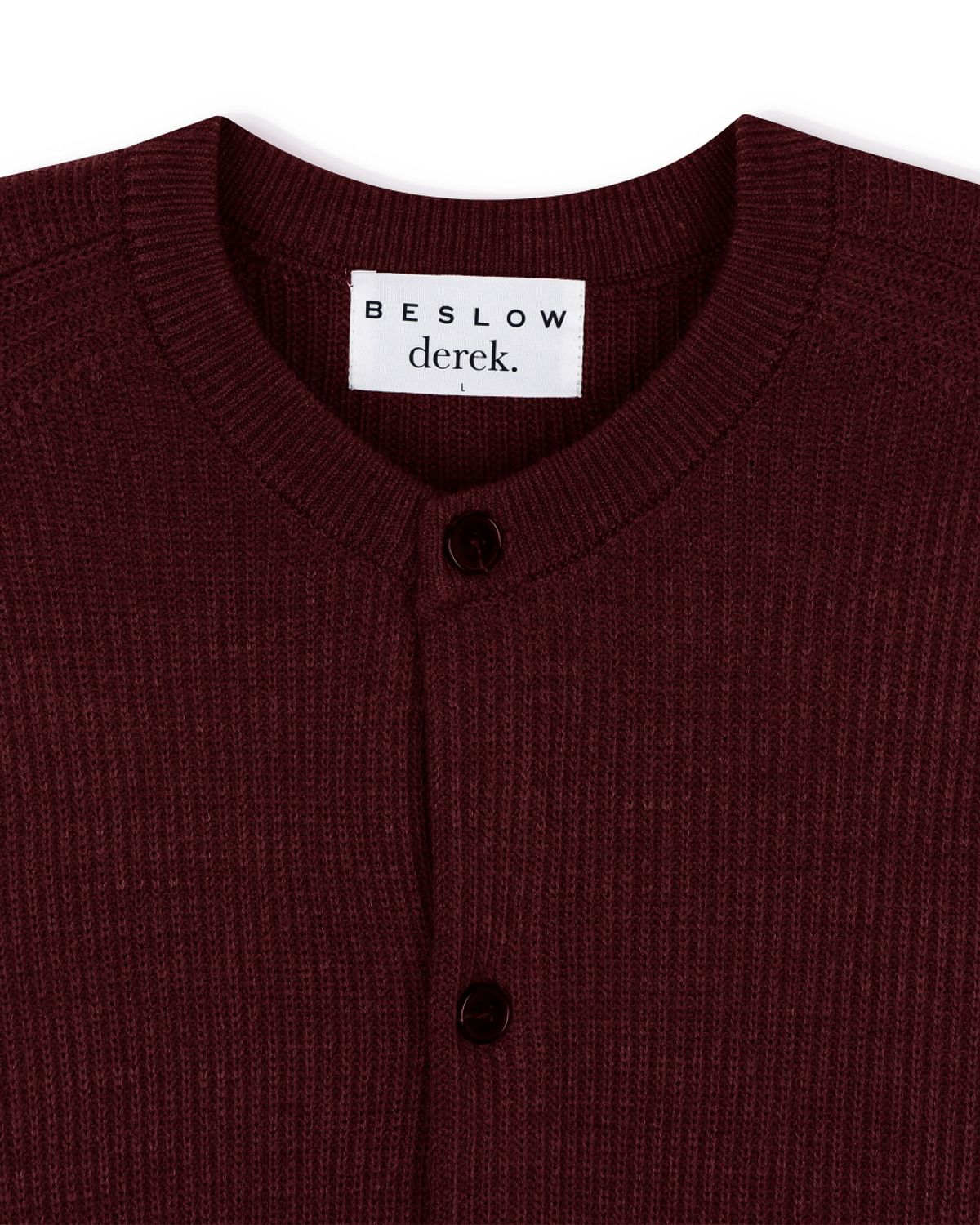 비슬로우(BESLOW) [비슬로우X데릭]CREW NECK SHORT CARDIGAN DARK RED