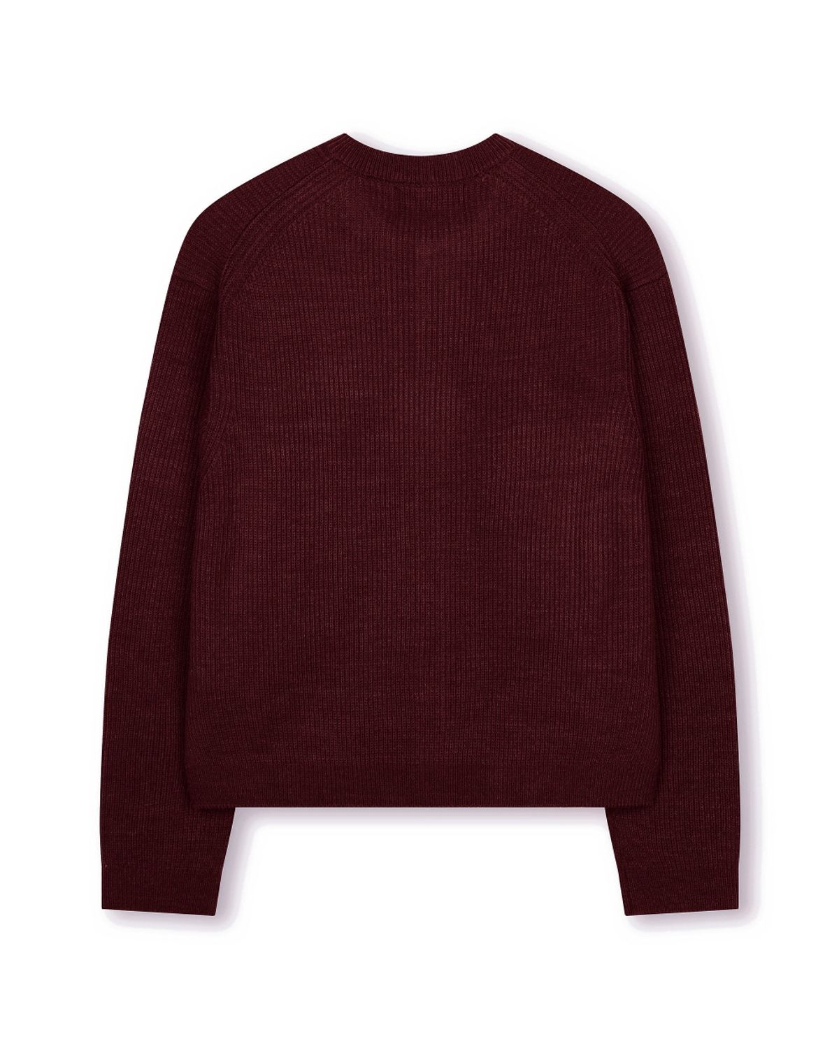 비슬로우(BESLOW) [비슬로우X데릭]CREW NECK SHORT CARDIGAN DARK RED