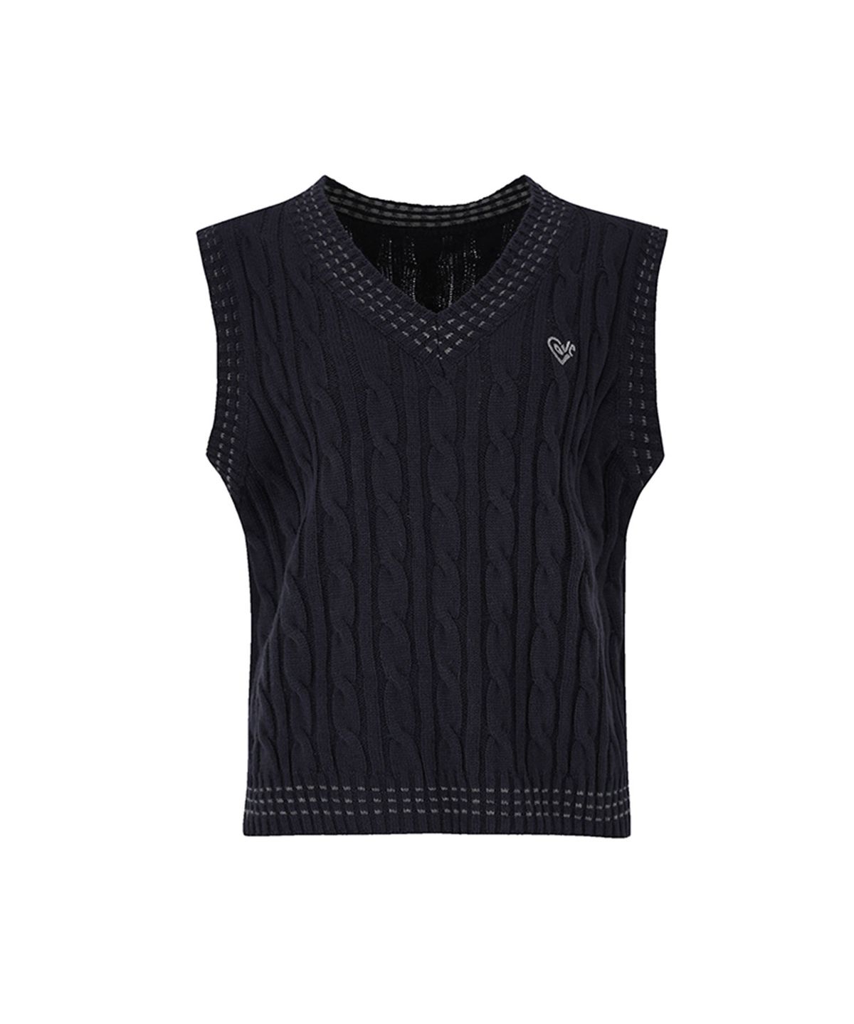 숲(SOUP) 브이넥 자수 니트 베스트(SZ9VK31)