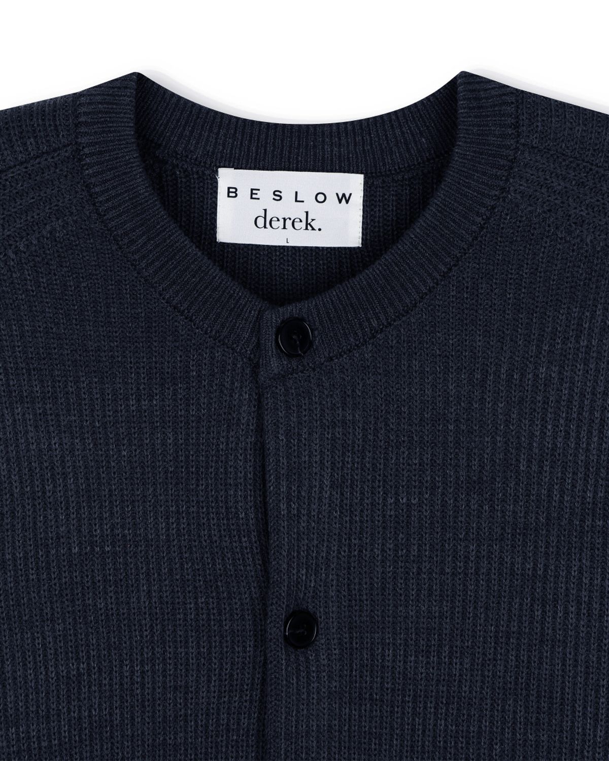 비슬로우(BESLOW) [비슬로우X데릭]CREW NECK SHORT CARDIGAN DARK NAVY