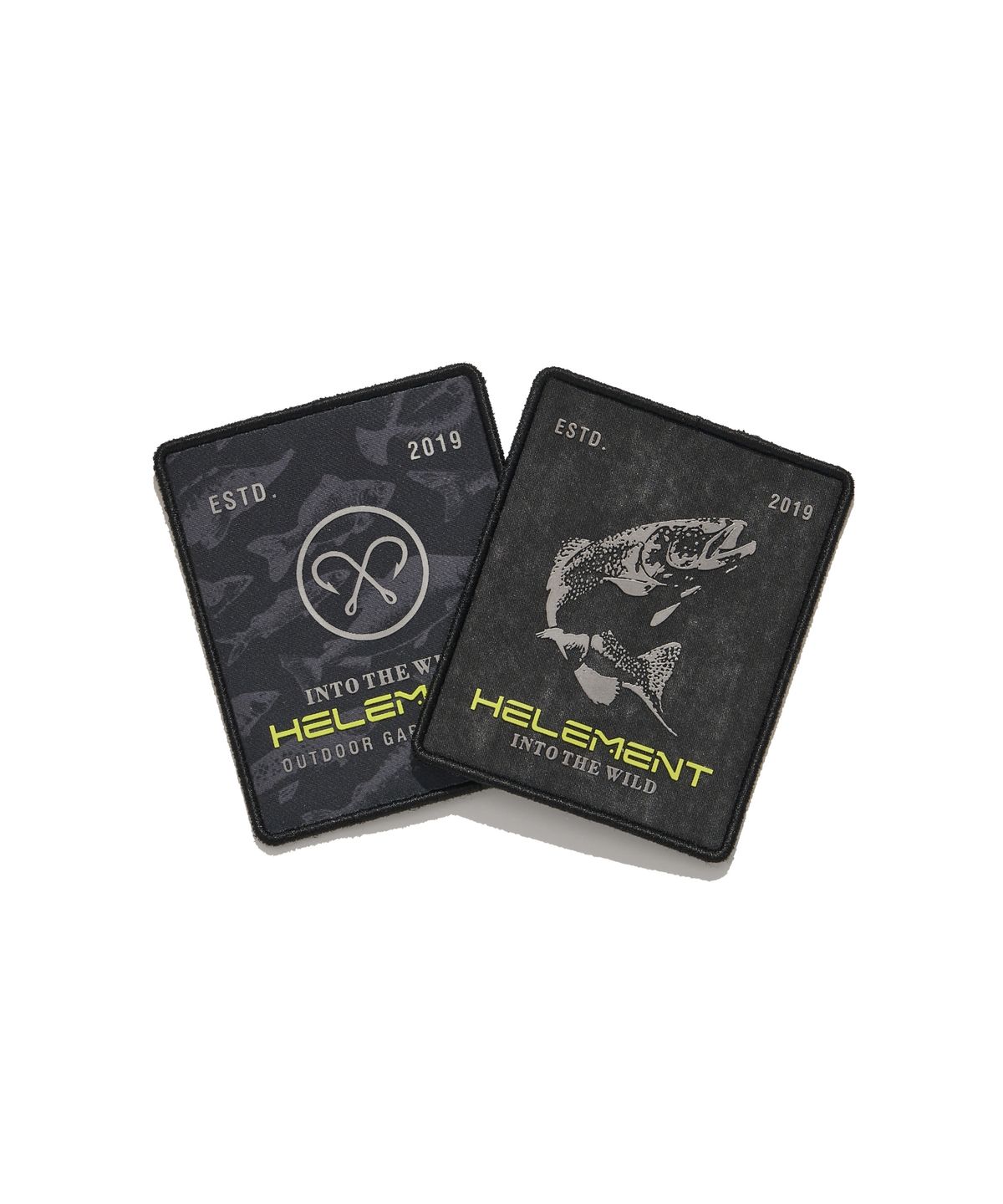 힐리먼트(HELEMENT) 더블 훅 벨크로 와펜 (BLACK)